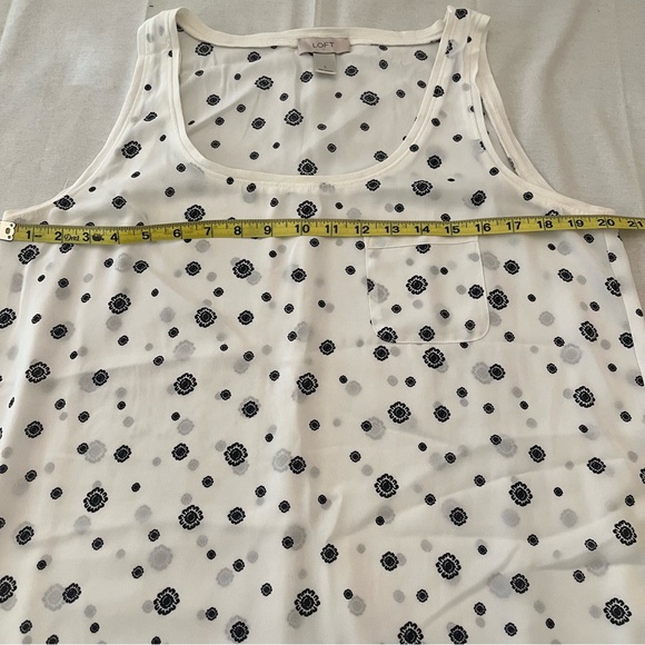 Loft - Polka Dot Sleeveless Top - White and Black - Picture 4 of 5